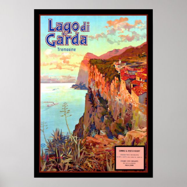 Poster du lac de Garde (Devant)