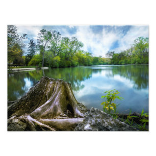 Poster du lac d'été 16x12 Paysage Taille de la Per