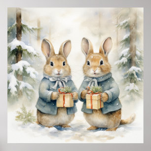 Poster du lapin de Noël