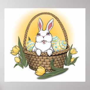 Poster du lapin de Pâques Festival Décor de fête d
