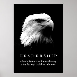 Poster du leadership motivationnel de l'aigle blan