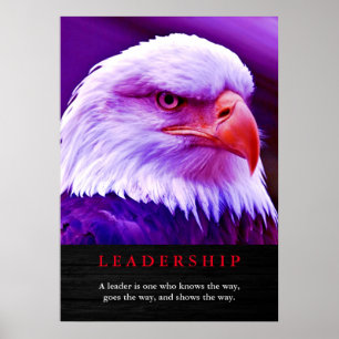 Poster du leadership patriotique de l'aigle améric