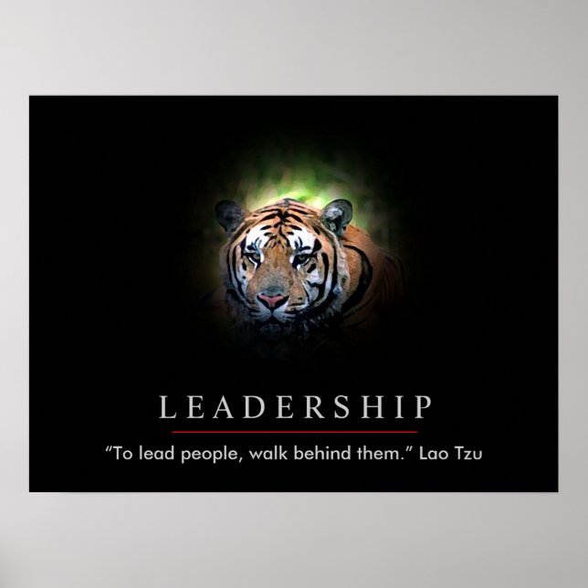 Poster du leadership Tiger Eyes Imprimer (Devant)