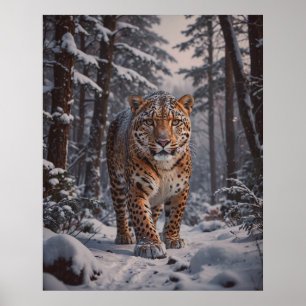 Poster du léopard d'hiver