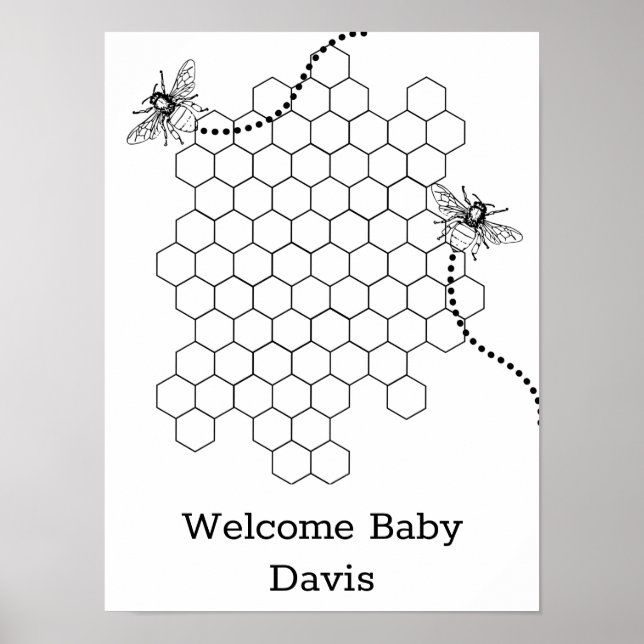 Poster du livre d'invité baby shower (Devant)