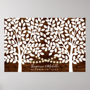 Poster du livre d'or Rustic Lights - 200 signature