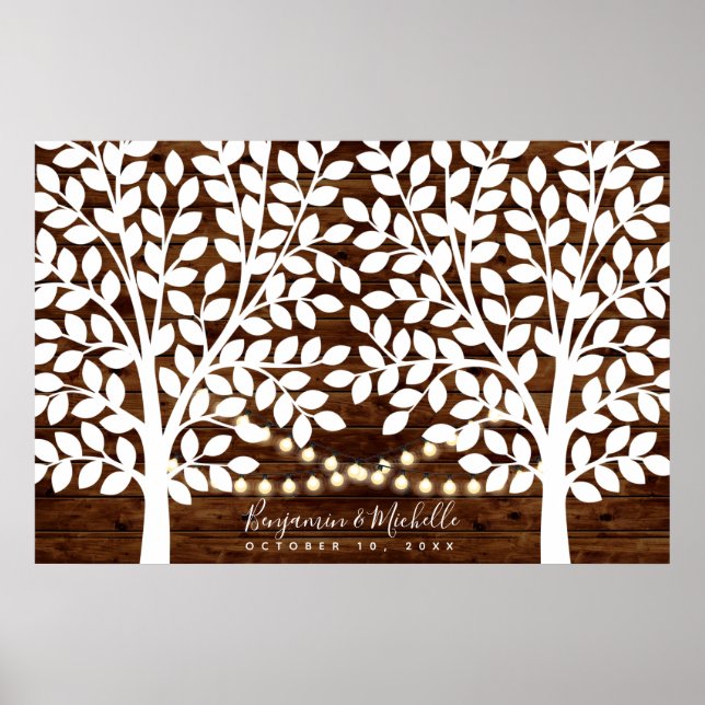 Poster du livre d'or Rustic Lights - 200 signature (Devant)