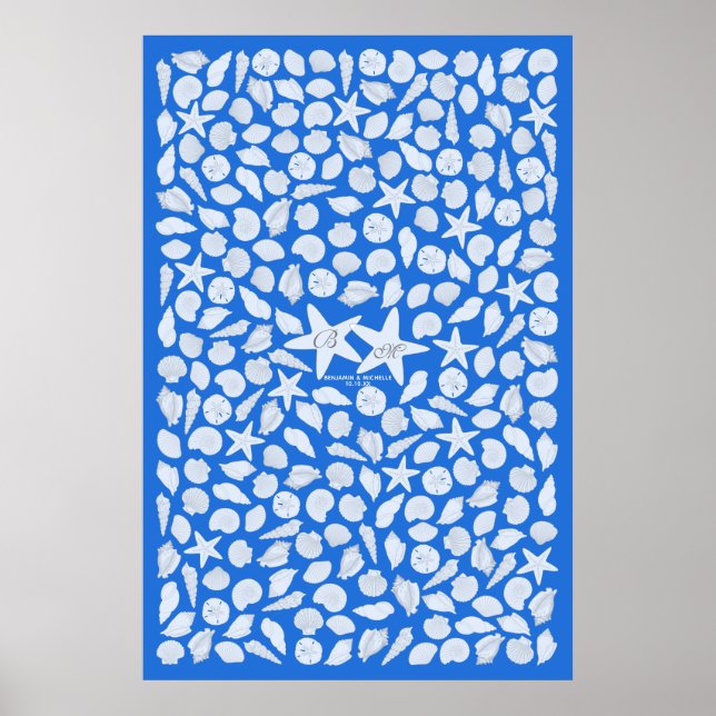 Poster du livre d'or Seashells - 250 espaces (Devant)