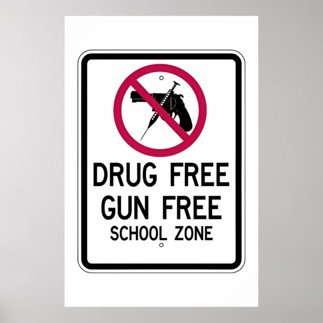 Poster du logo de Drug Free For School (Devant)