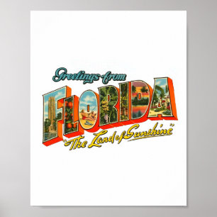 Poster du logo vintage Florida Travel
