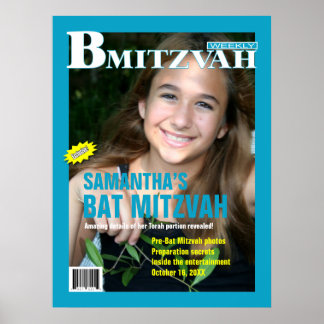 Poster du magazine bat mitzvah Turquoise