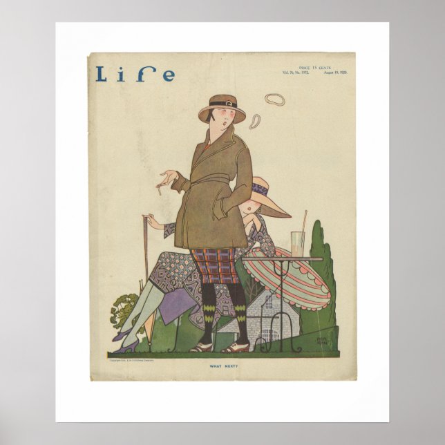 Poster du magazine vintage Life le 19 août 1920 (Devant)