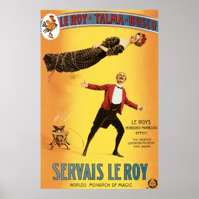 Poster du Magicien vintage Servais Le Roy (Devant)