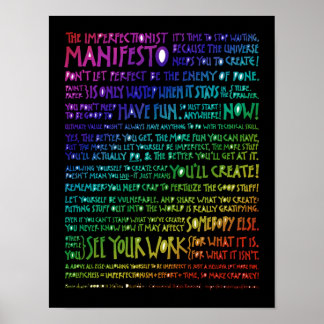 Poster du manifeste imperfectioniste - Arc-en-ciel