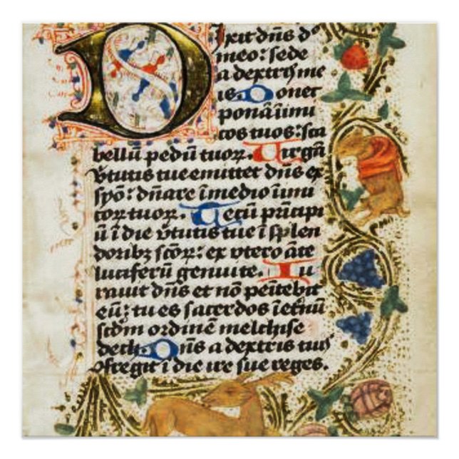 Poster du manuscrit lumineux médiéval (Devant)