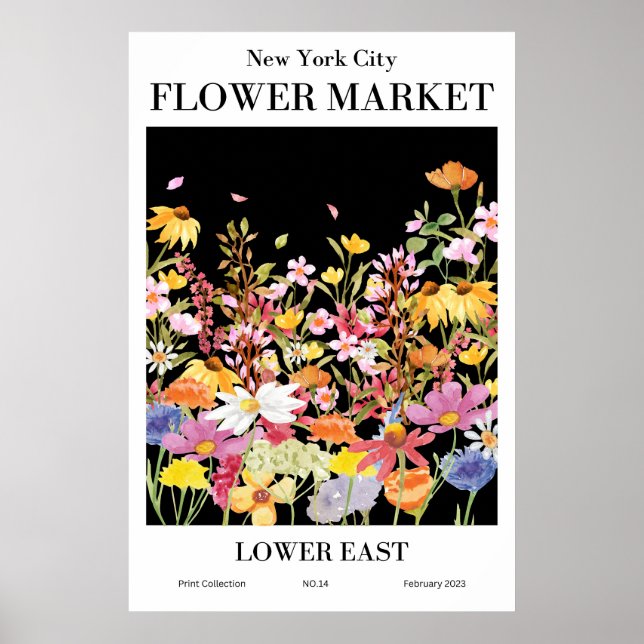 Poster du marché aux fleurs de New York (Devant)