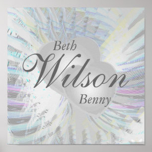 Poster du mariage Angelic Wings Pearly Hearts