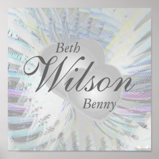 Poster du mariage Angelic Wings Pearly Hearts