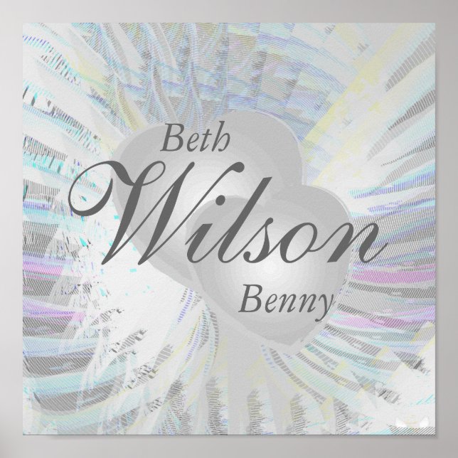 Poster du mariage Angelic Wings Pearly Hearts (Devant)