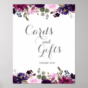 Poster du Mariage Boho Floral Lavender violet