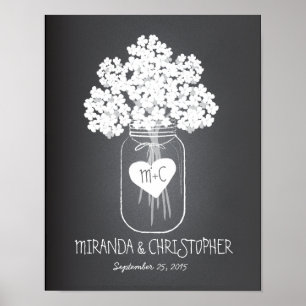 Poster du mariage établi par la famille Mason Jar