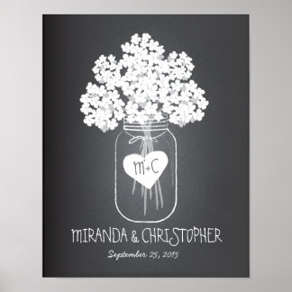 Poster du mariage établi par la famille Mason Jar