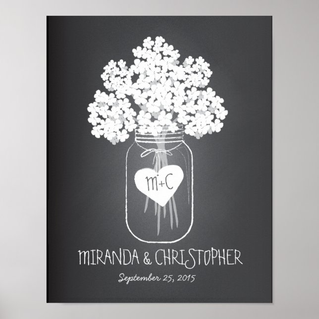 Poster du mariage établi par la famille Mason Jar (Devant)
