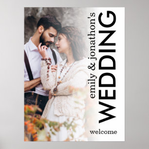Poster du Mariage pour les noms de bienvenue