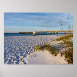 Poster du matin de Pensacola Sand Dunes Pier