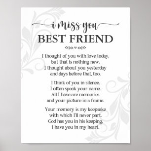 Poster du meilleur ami Poem Poster