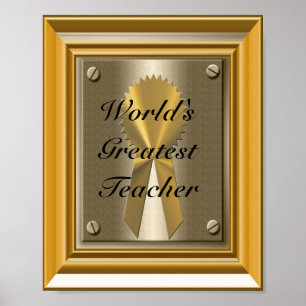 Poster du meilleur enseignant du monde