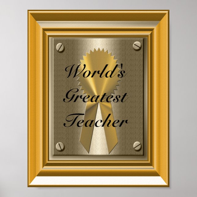 Poster du meilleur enseignant du monde (Devant)