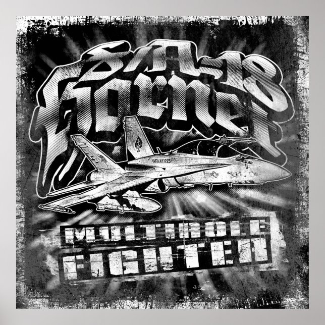 Poster du Modèle de l'affiche F/A-18 Hornet (Devant)