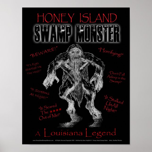 Poster du monstre du marais de Honey Island (Devant)