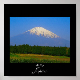 Poster du Mont Fuji au Japon. Fuji San.