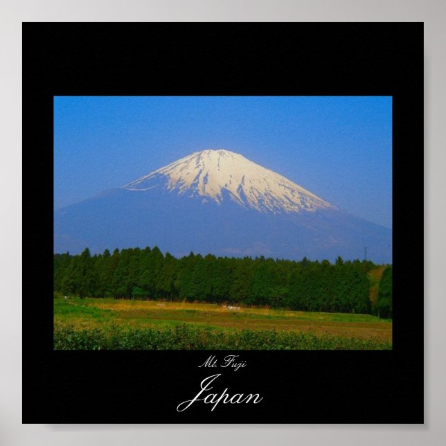 Poster du Mont Fuji au Japon. Fuji San. (Devant)
