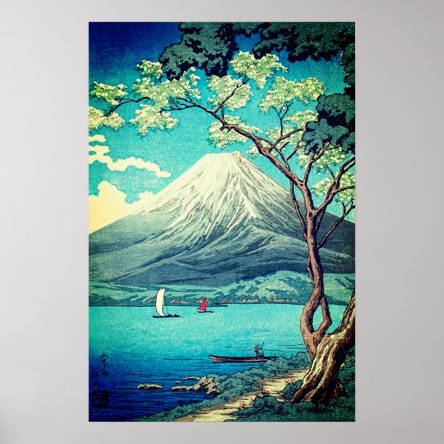 Poster du Mont Fuji sur le lac Yamanaka (Devant)