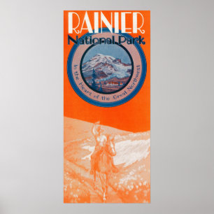 Poster du Mont Rainier - Équitation