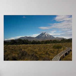 Poster du mont Tongariro et du mont Ngauruhoe