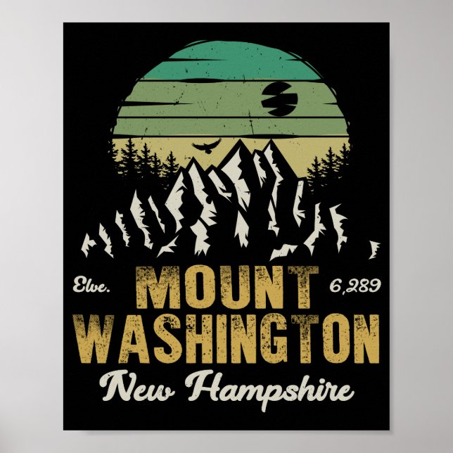 Poster du mont Washington New Hampshire (Devant)