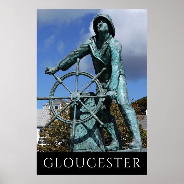 Poster du Monument aux pêcheurs de Gloucester MA (Devant)