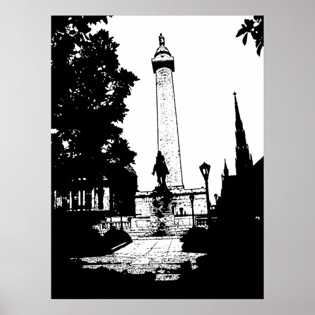 Poster du Monument Baltimore Washington (Devant)