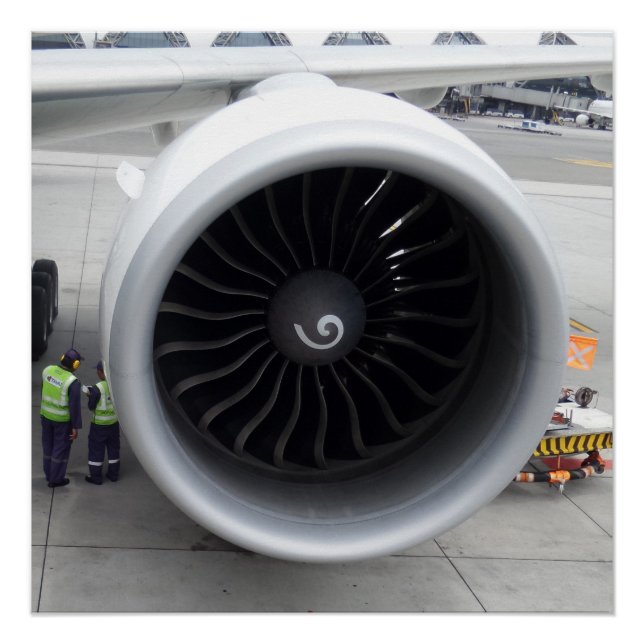 Poster du moteur à réaction 20 po x 20 po (Devant)