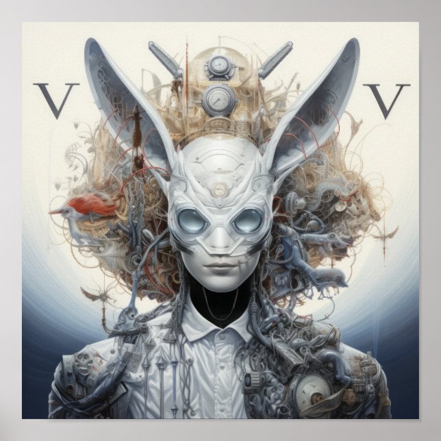 Poster du moteur V8 dynamique et captivant - Parfa (Devant)