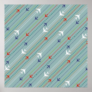 Poster du Motif d'avion Retro