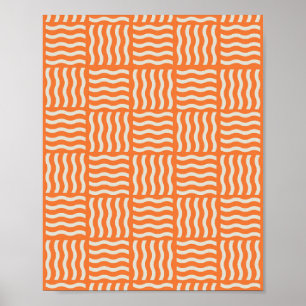 Poster du Motif de gribouillis rétro - Vibrant