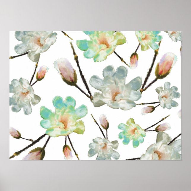 Poster du Motif Magnolia (Devant)