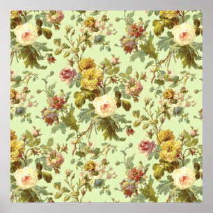 Poster du Motif Rose vintage