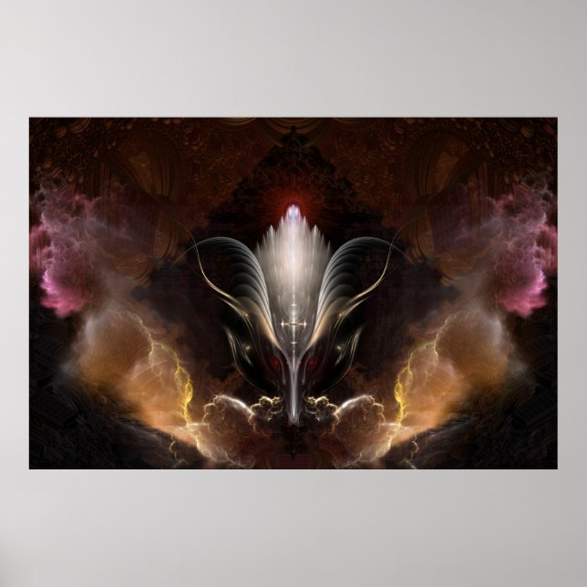 Poster du mur d'art fractal Renidron (Devant)