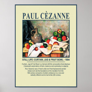 Poster du musée du Curtain de Cezanne Jug & Fruit